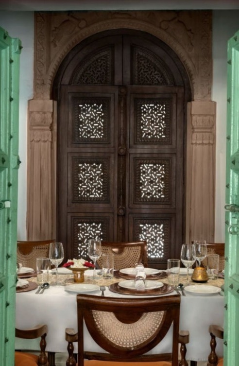 Dining at Haveli Dharampura, Old Delhi