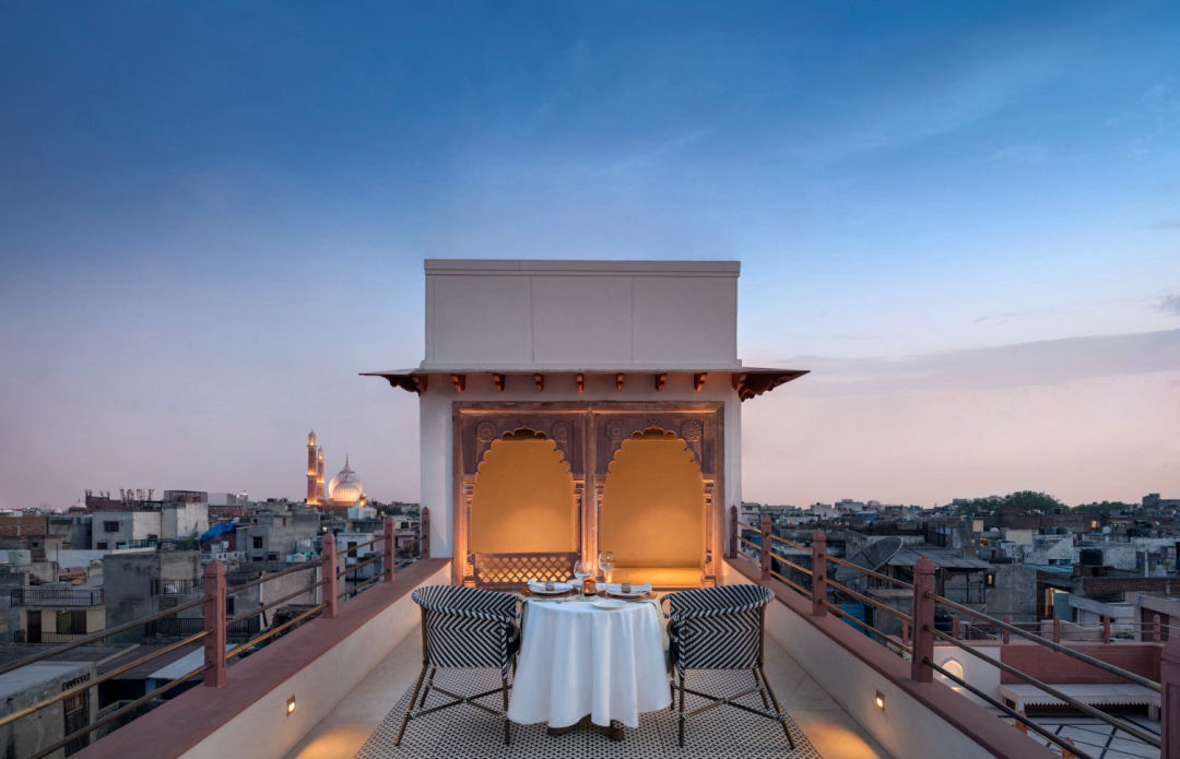 Open air dining at Golden Haveli